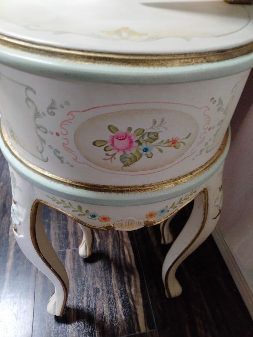 ロココ調　アンティーク　猫足　ドレッサー　三面ミラー