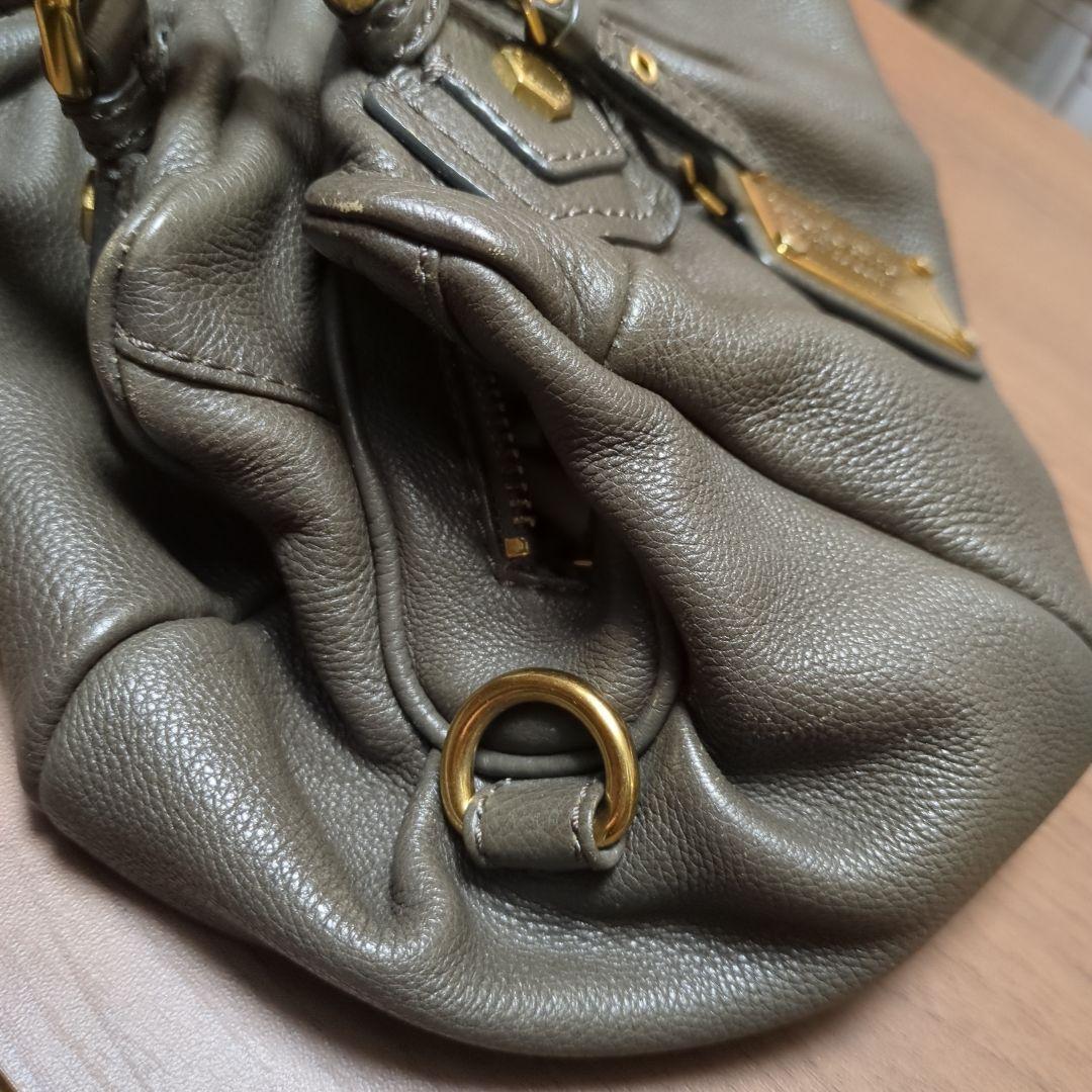 希少✨ マークジェイコブズ ハンドバッグ グレー色 シボ革