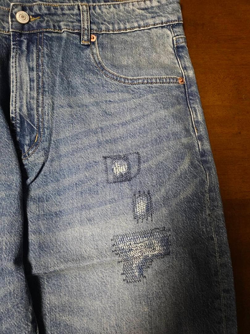 MJ【新品未使用】DOUBLE RRLダメージ加工デニムパンツ（36）