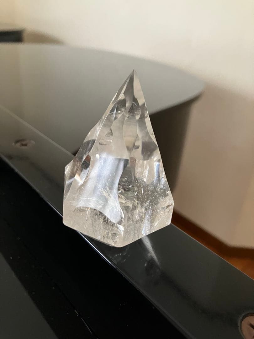 美！水晶　ツリー　炎　松明　天然石置物　Z125