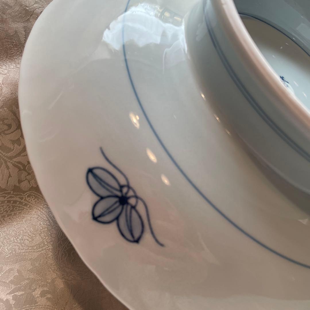 有田焼【華山萬右衛門】染付唐草　盛り皿