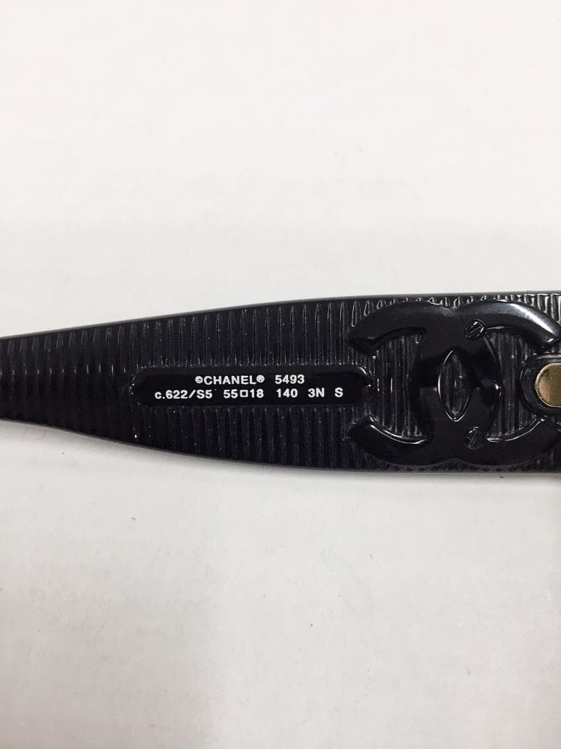 美品 CHANEL/シャネル ブラックカラー セル サングラス 5493