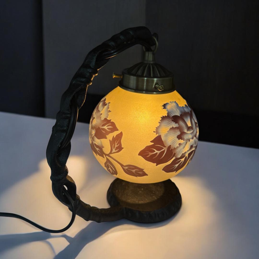 エミールガレ風 高さ23㎝ レプリカ 吊りランプ アンティーク調 レトロ