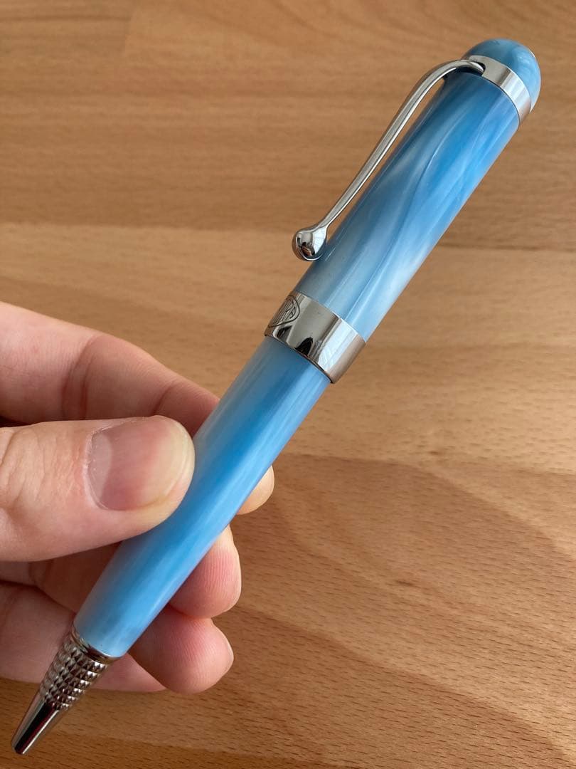 AURORA ライトブルーボールペン 専用ケース付き