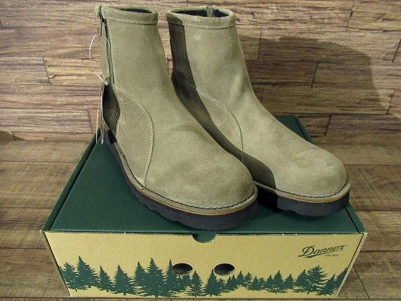 廃盤 新品 ダナー スエード サイドジップ ワーク ブーツ ベージュ 27.0①