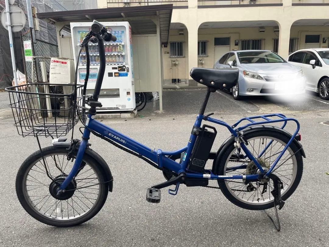 電動アシスト自転車 青色 折りたたみ式