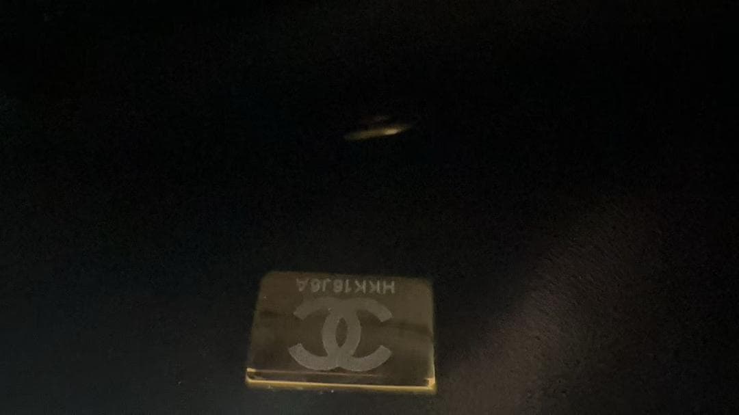 即日発送 ブラック キルティング ショルダーバッグ CF 19*14.5*7.5