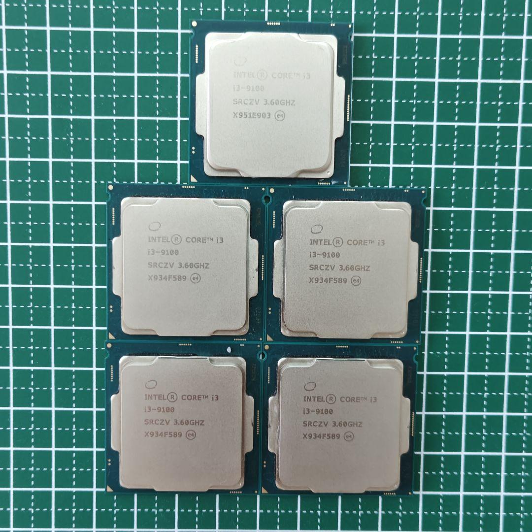 Intel Core i3 9100 3.6GHz 中古 5個