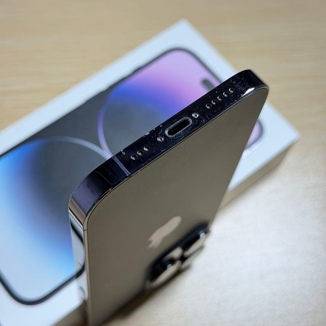 【バッテリー100%】iPhone 14 Pro ディープパープル　128GB