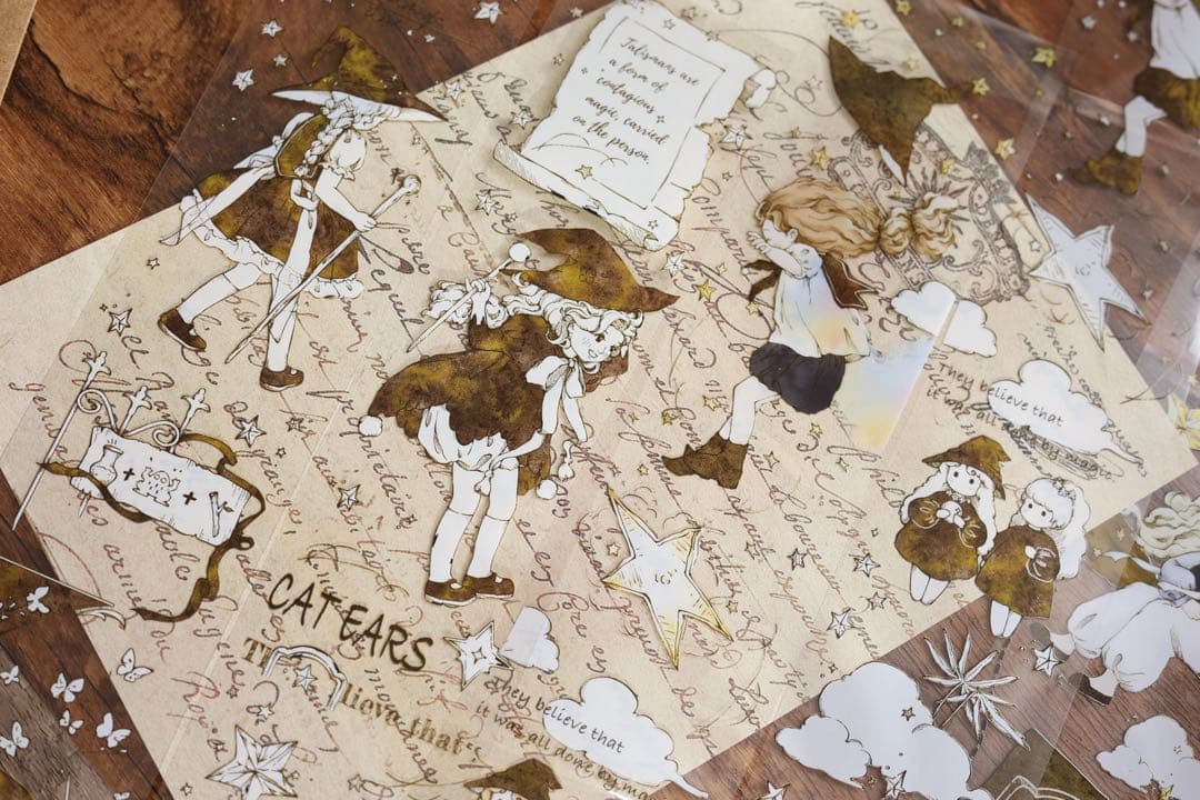 ⭐️SALE⭐️ 小白家文創《双面小魔女》海外マスキングテープ　マステ 【1679】