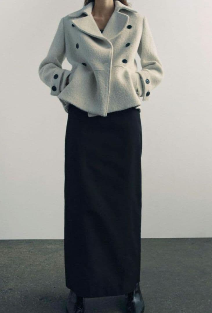 ZARAウール混ブレークコート／未使用