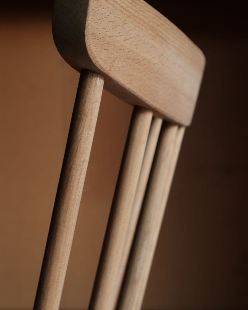 ビーチ材のハイバックチェア　古道具 古家具 アンティークチェア カフェ 洋館