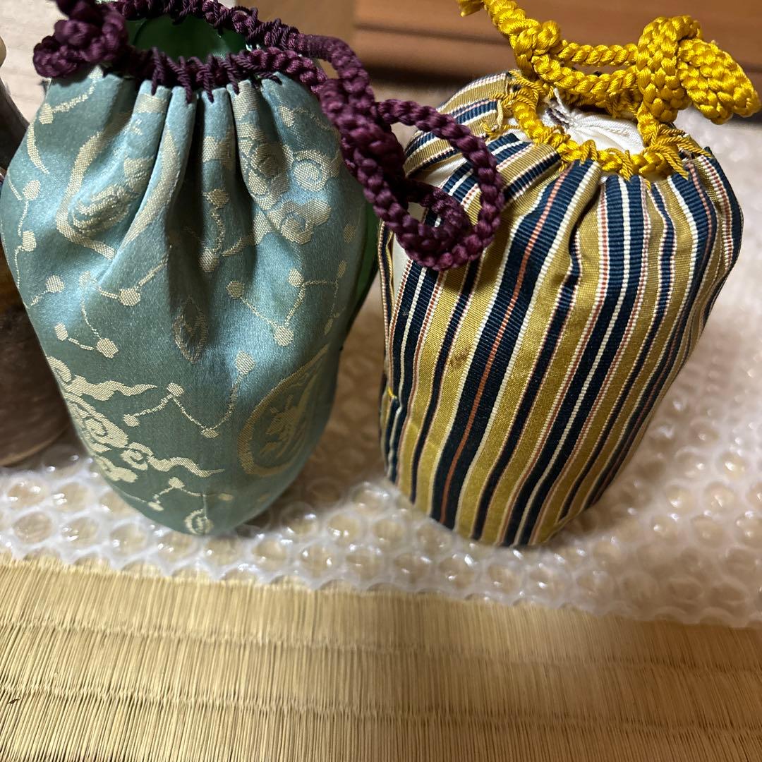 高取焼　亀井味楽　耳付茶入セット