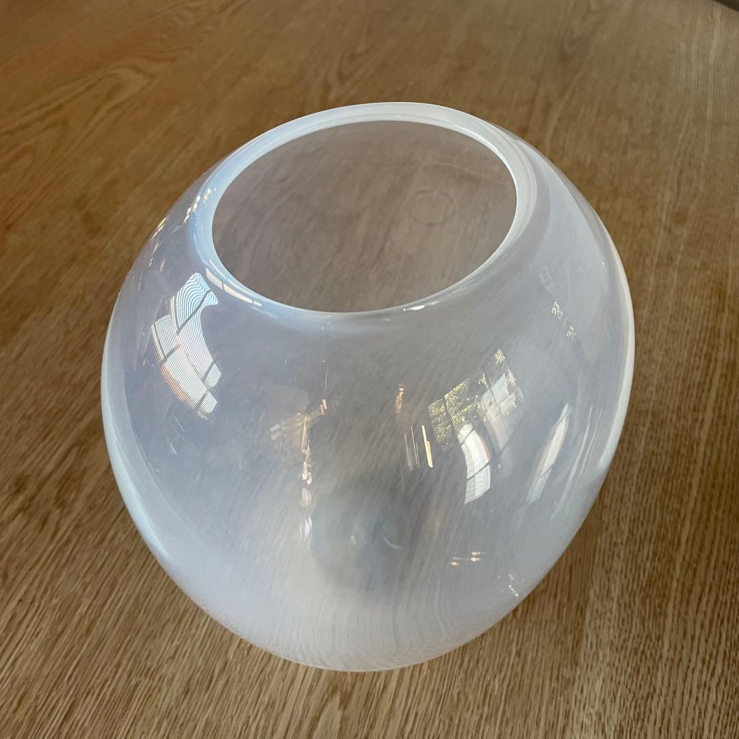 西山芳浩　ガラス花器　白日