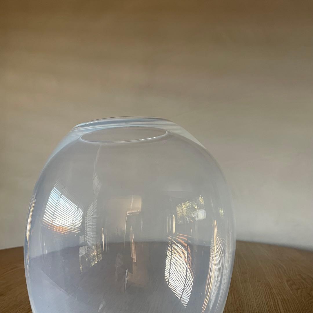 西山芳浩　ガラス花器　白日