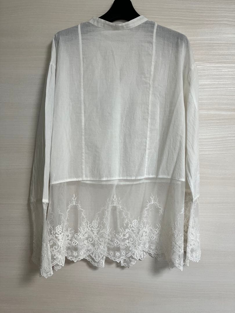 新品　スローブイエナ チュールレースブラウス　ホワイト
