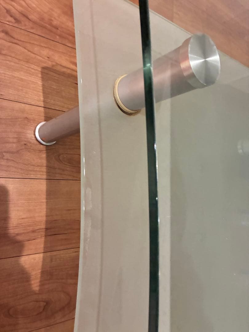 ガラス製曲線デザインセンターテーブル