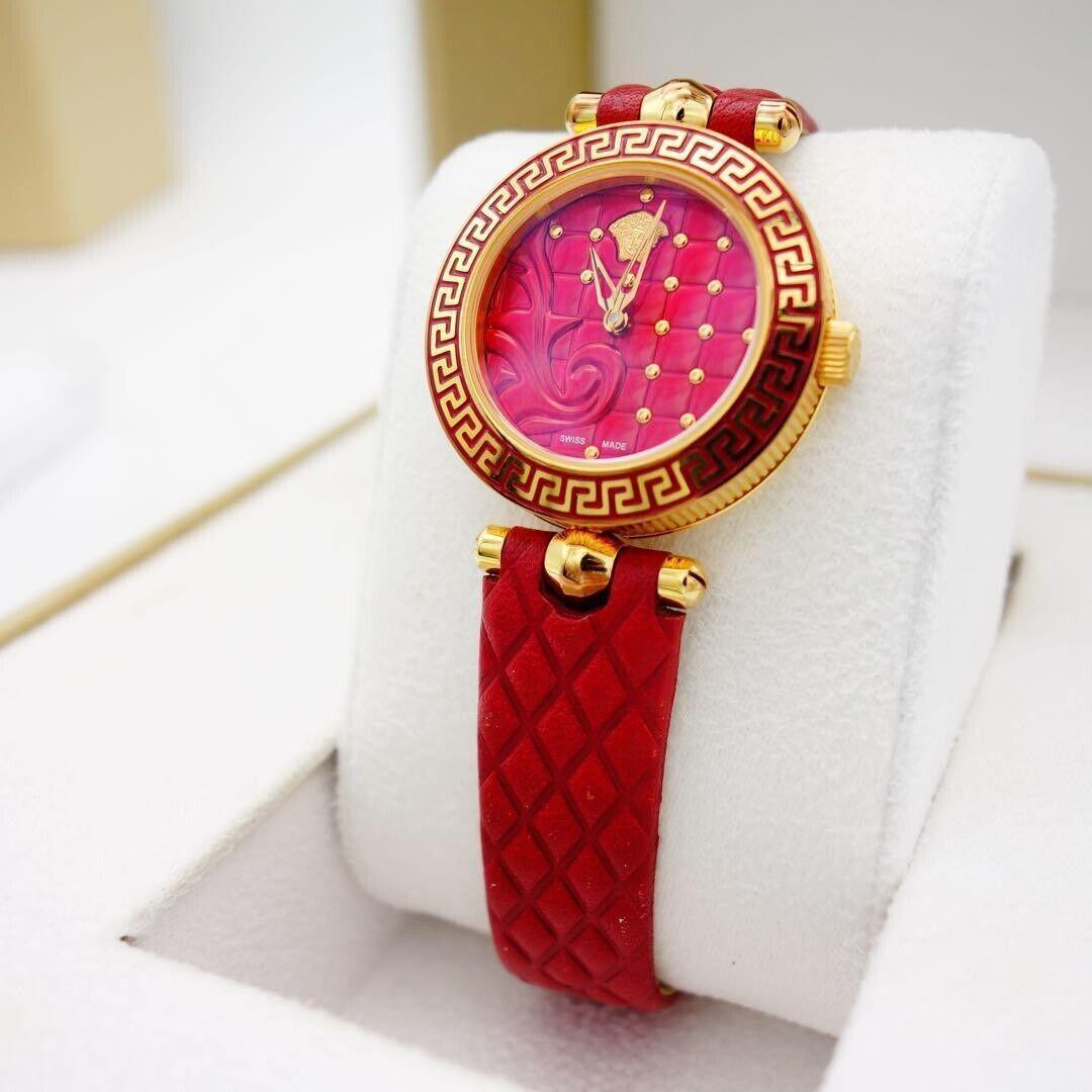 ヴェルサーチ 女性用　腕時計、Microvanitas Red 箱と証明書付き