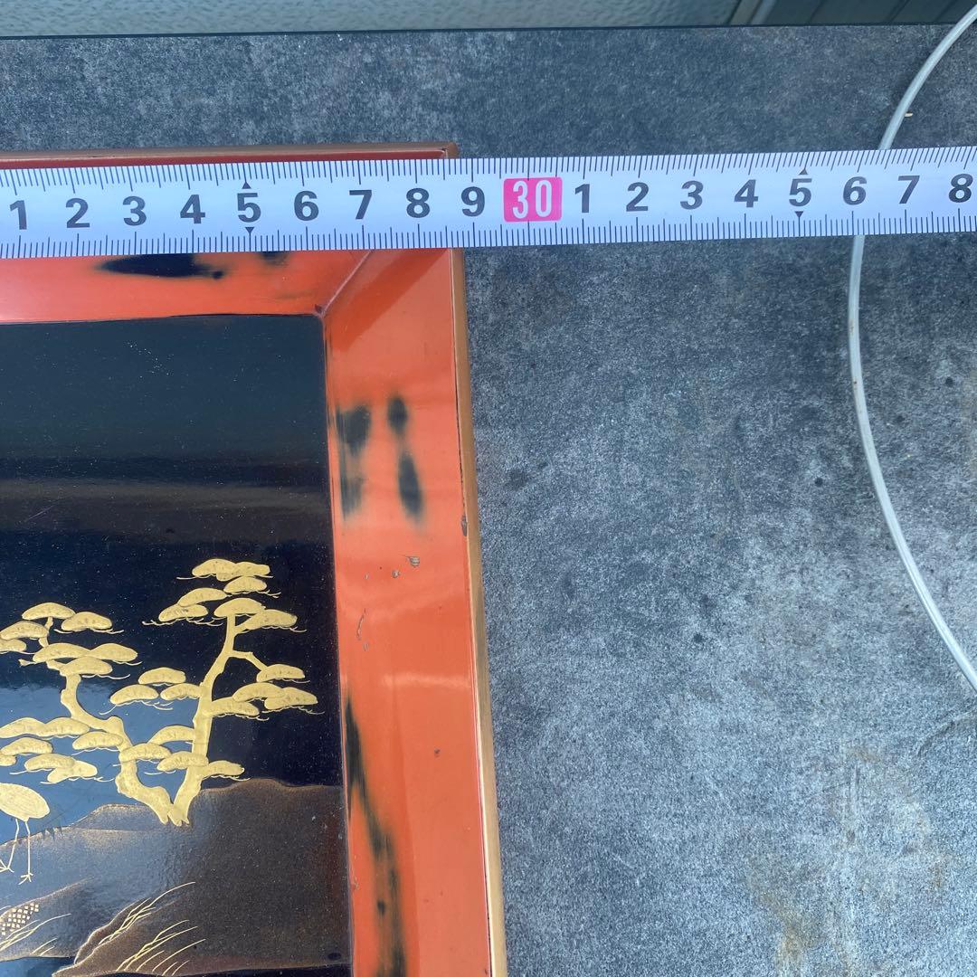 漆器盆セット 2枚 松鶴蒔絵　古美術　アンティーク