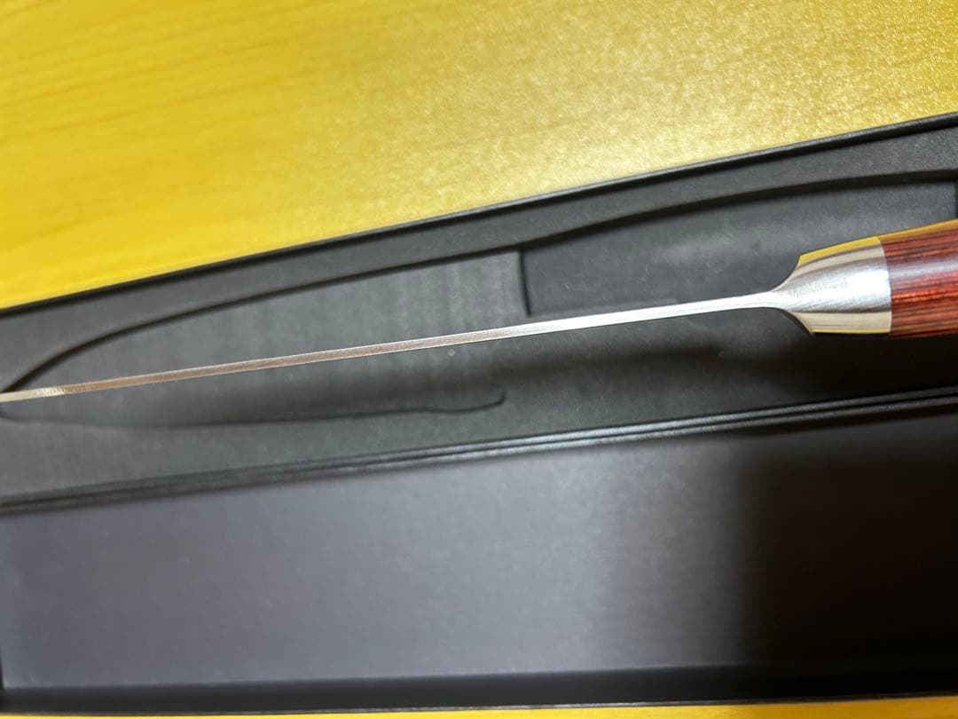 佐治作 牛刀 210ｍｍ SRS13 粉末ハイス鋼 槌目 赤合板洋柄 未使用品