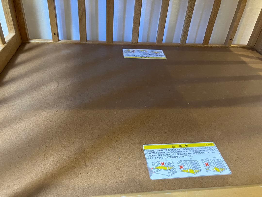 【良品】KATOJI 木製ミニベビーベッド キャスター付き 2段