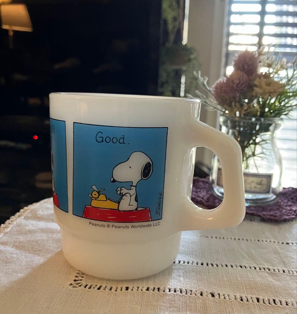 スヌーピー ミュージアム♡Fire king スタッキングマグカップ 2個セット