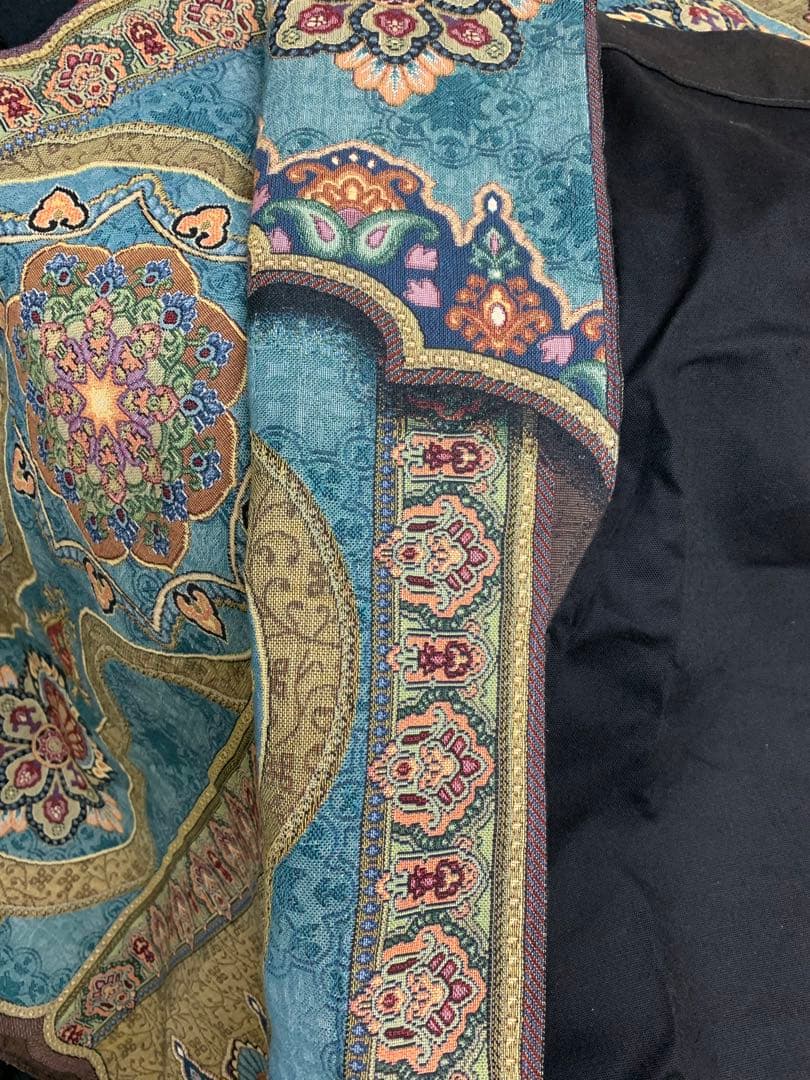 巨大な西洋柄のタペストリー 幅127 長さ160〜　鉄製の専用スティック付き