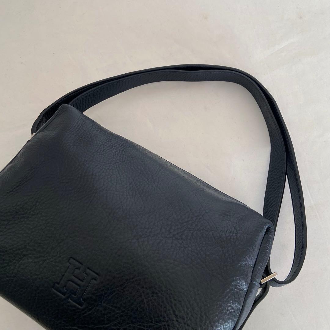 極美品✨ヒロフ ヴィータ レザーショルダーバッグ M 完売品 2way 濃紺