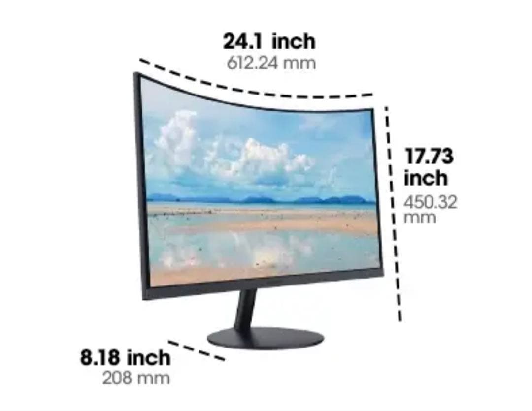 KOORUI 27N5C 曲面ゲーミング LED モニター 27インチ