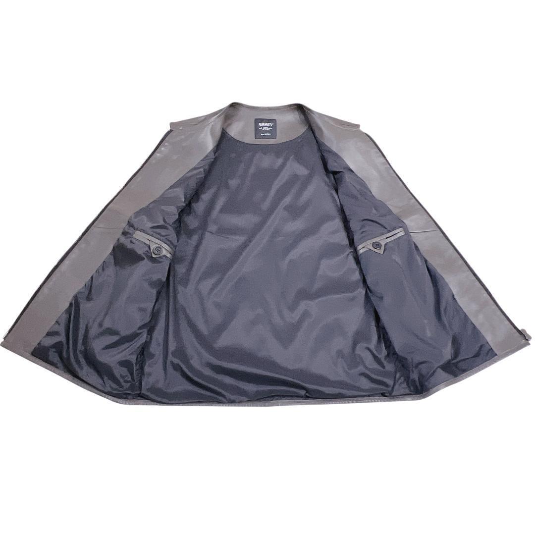 EMMETI ラムナッパレザー ベスト M 羊革　焦げ茶系 エンメティ 新品