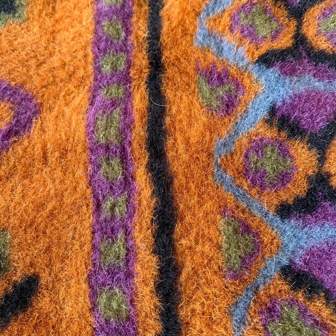 未使用 ビンテージ ドイツ製 アルパカ SCHURWOOL バージンウール 毛布