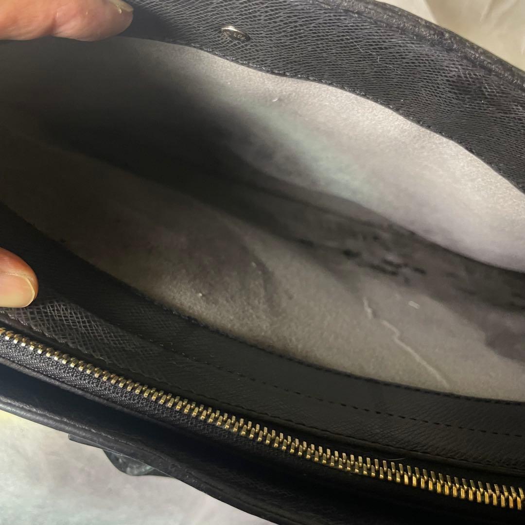 LOUIS VUITTON タイガ 黒 ビジネスバッグ ポルトドキュマン ロザン