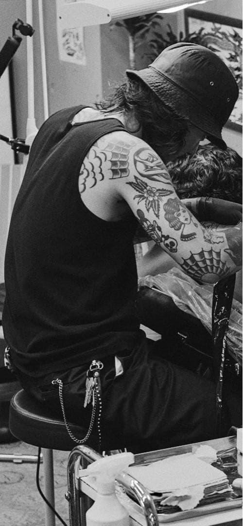 TATTOO STUDIO YAMADA CALEE レザーキーホルダー