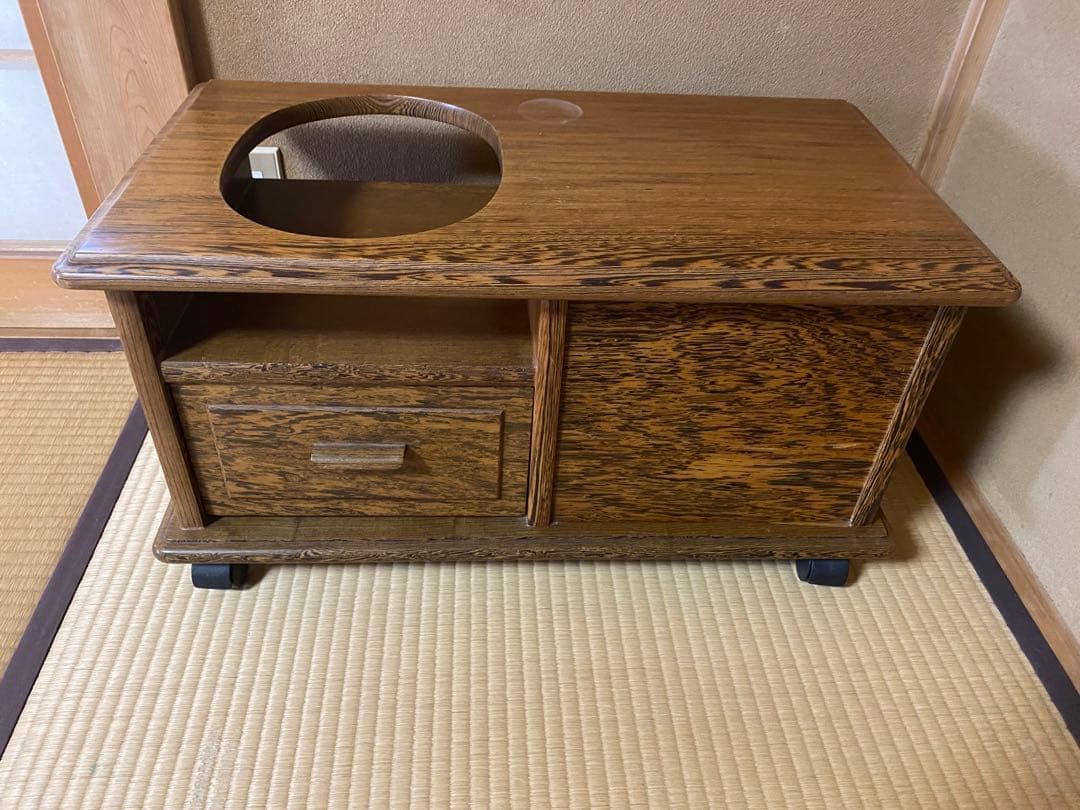 【値下げ】ポットワゴン レトロ 鉄刀木 タガヤ