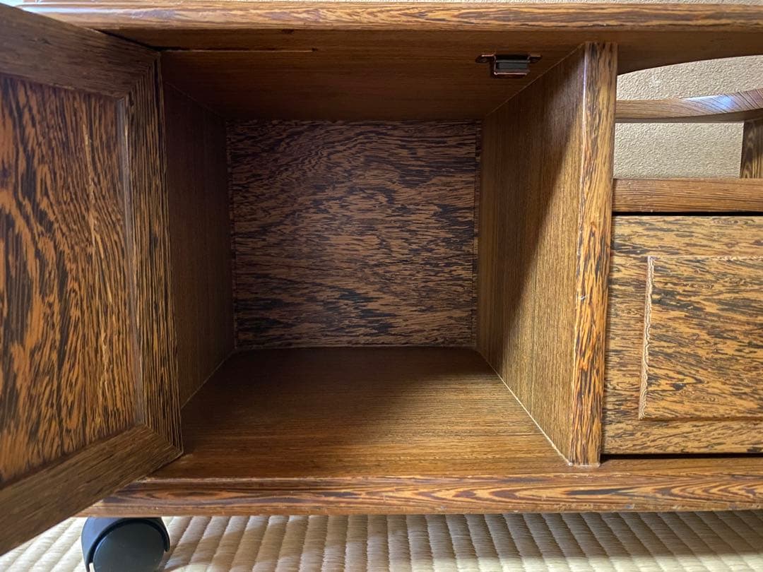 【値下げ】ポットワゴン レトロ 鉄刀木 タガヤ