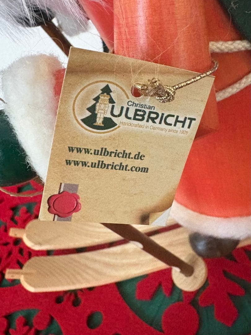 ドイツ　エルツ地方　木製　煙出し人形