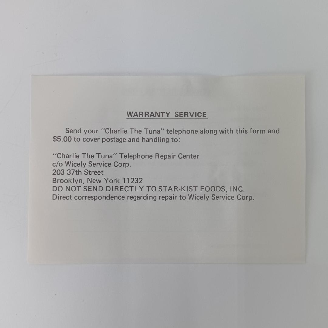 【未使用品】チャーリー ツナ 電話機 80年代 Charlie Tuna