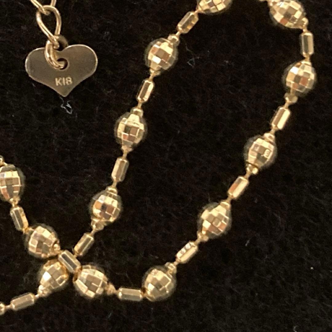 ★アンクレット 18金 ボールチェーン