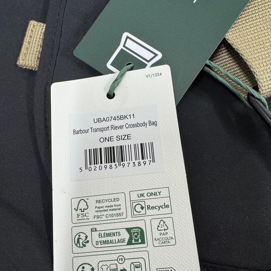 【新品訳あり】Barbour ブラック ショルダーバッグ