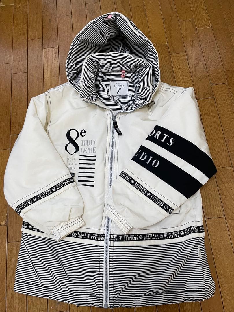 HUITIEME 8e スキーウェア(女性用) ホワイト/ブラック 手袋つき