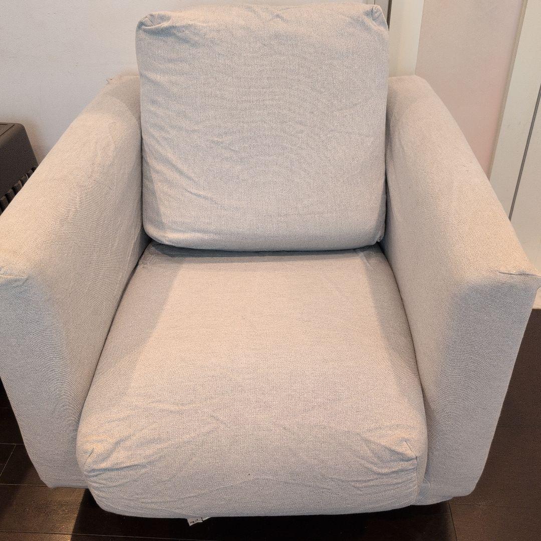 無印1人掛けソファ (カバー2種類付）