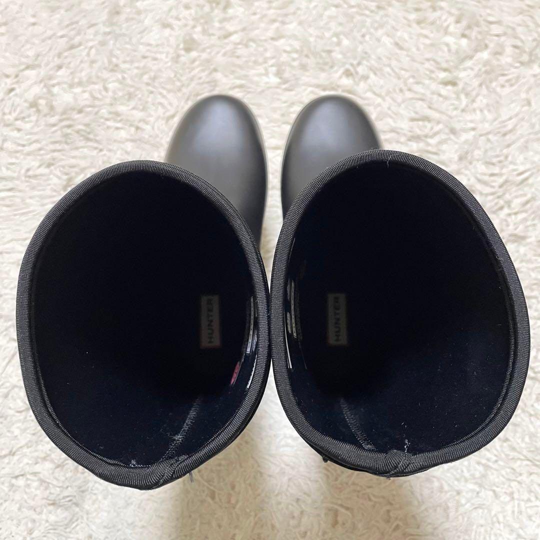 【美品】HUNTER リファイドクリーパーネオショートブーツ 黒 24