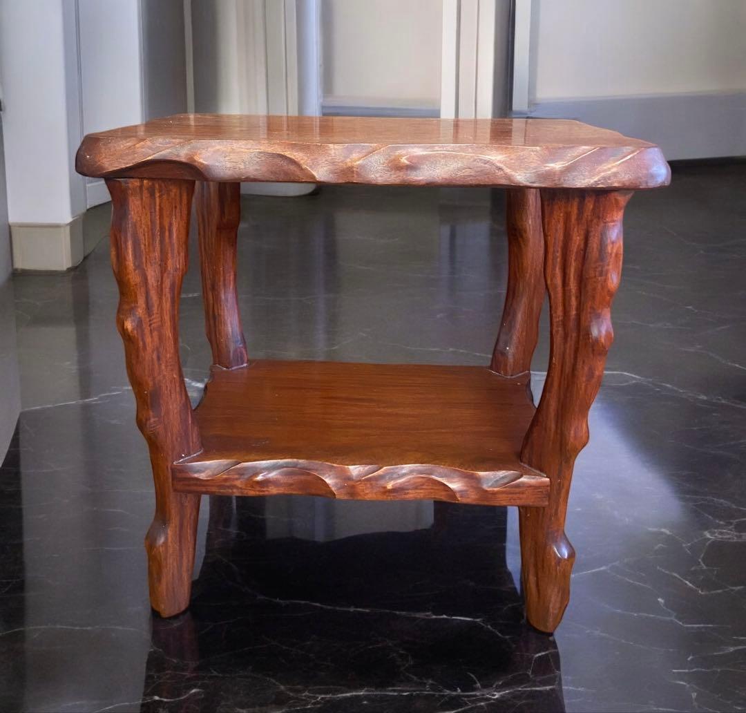 アンティーク★天然木一枚板のサイドテーブル　飾り台　洋室にも和室にも