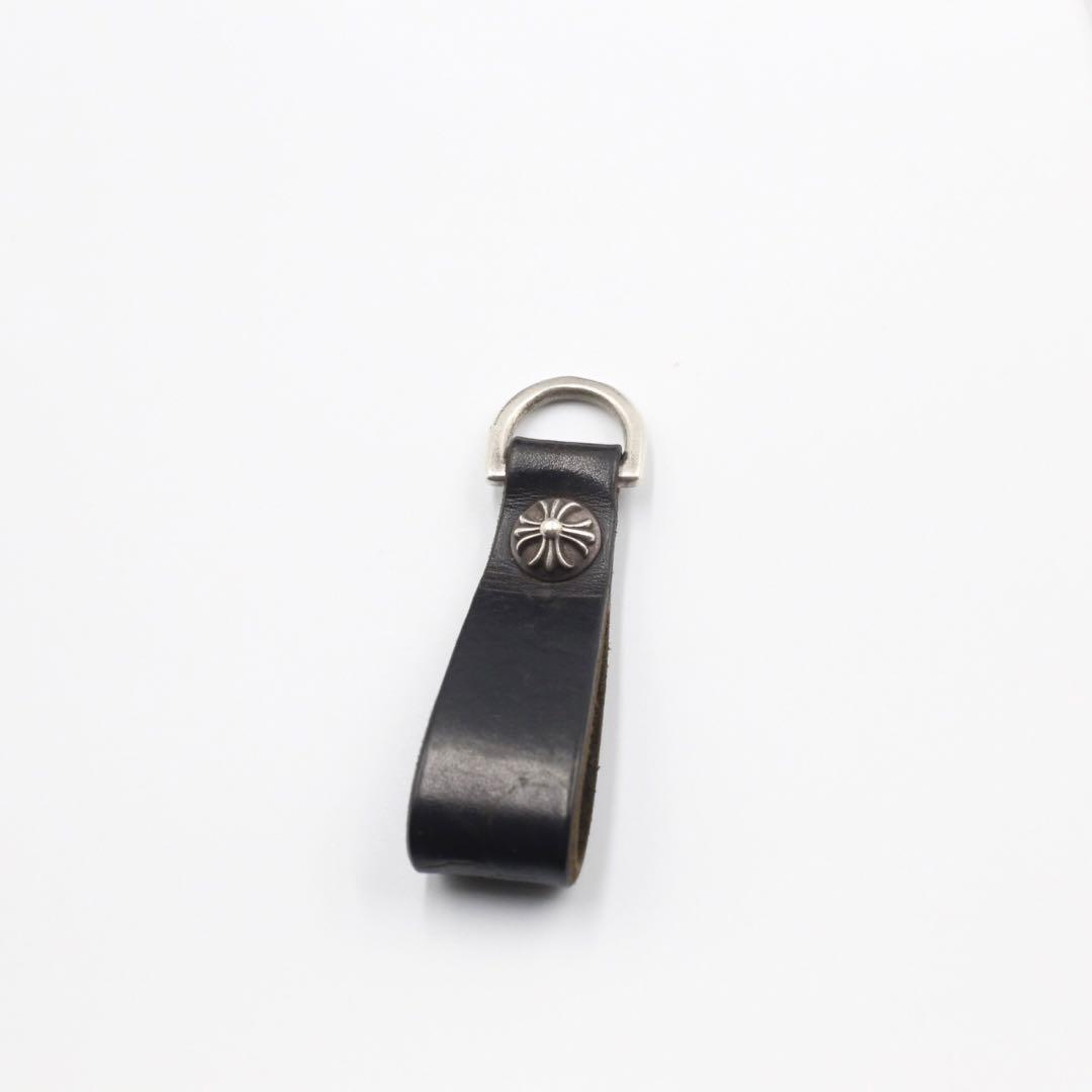 CHROME HEARTS クロムハーツ Dキーリング クロス ボタン ブラック