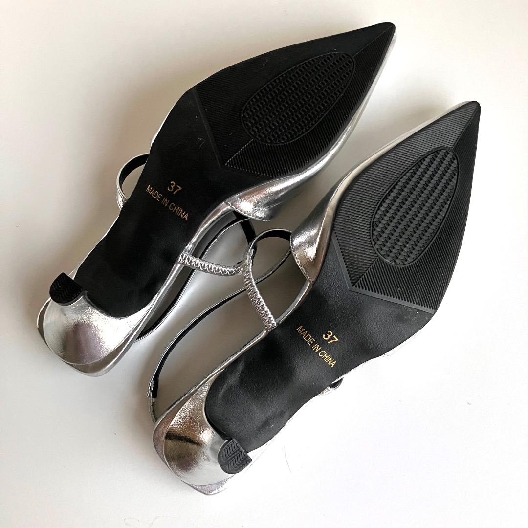 スリングバックオールウェイズシューズ シルバー