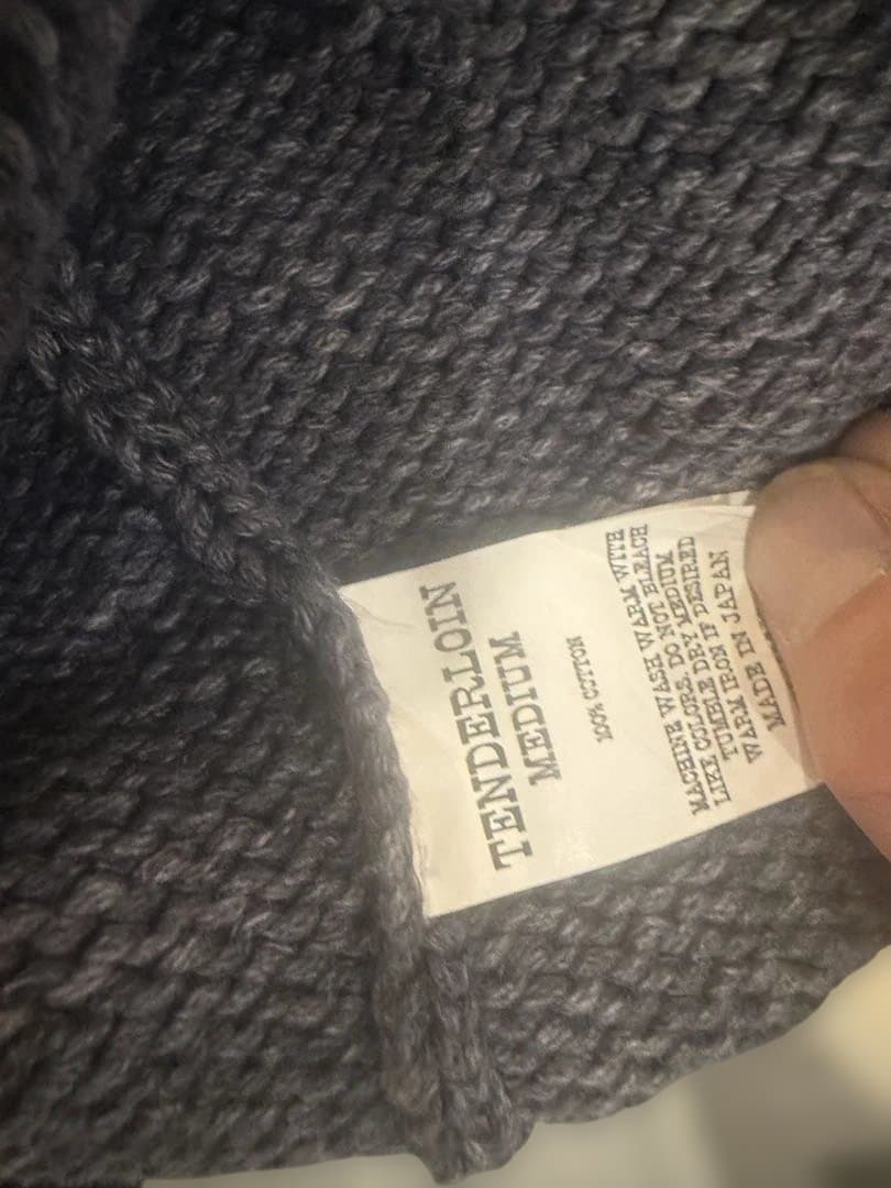 Tenderloin テンダーロイン　コットンニット　モックネック　グレー　M