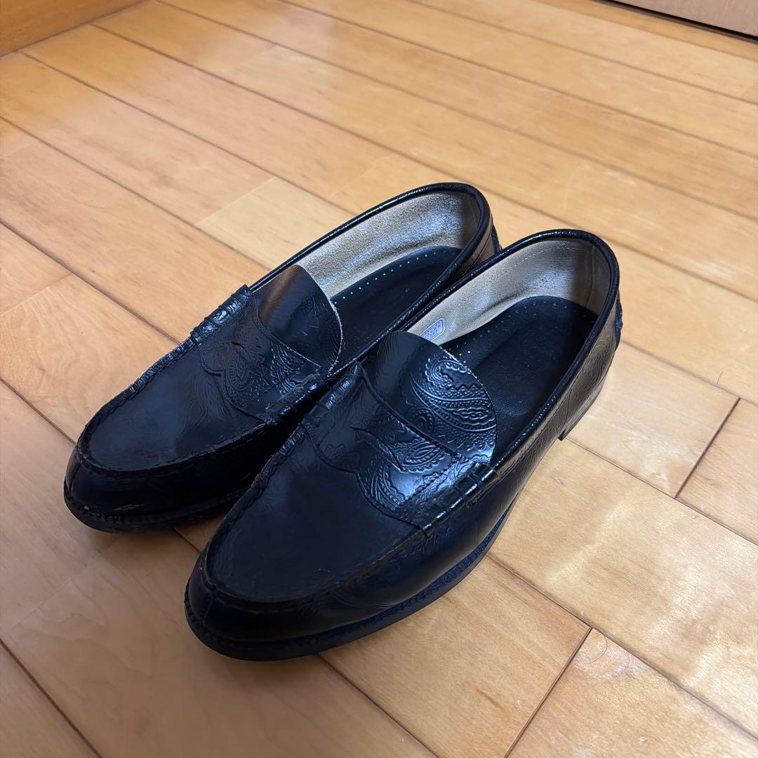 ケンフォード ローファー 26.5㎝ ペイズリー 黒