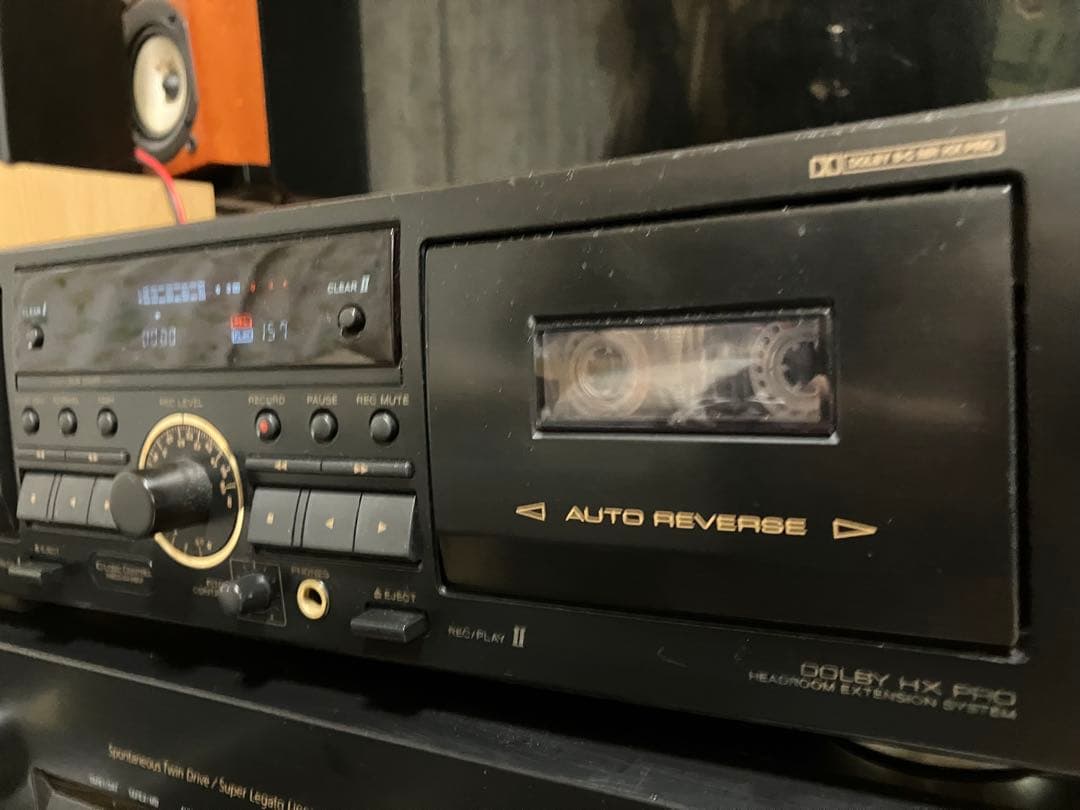 【美品・動作品】TEAC W-790R ダブルカセットデッキ／カセットテープ付き