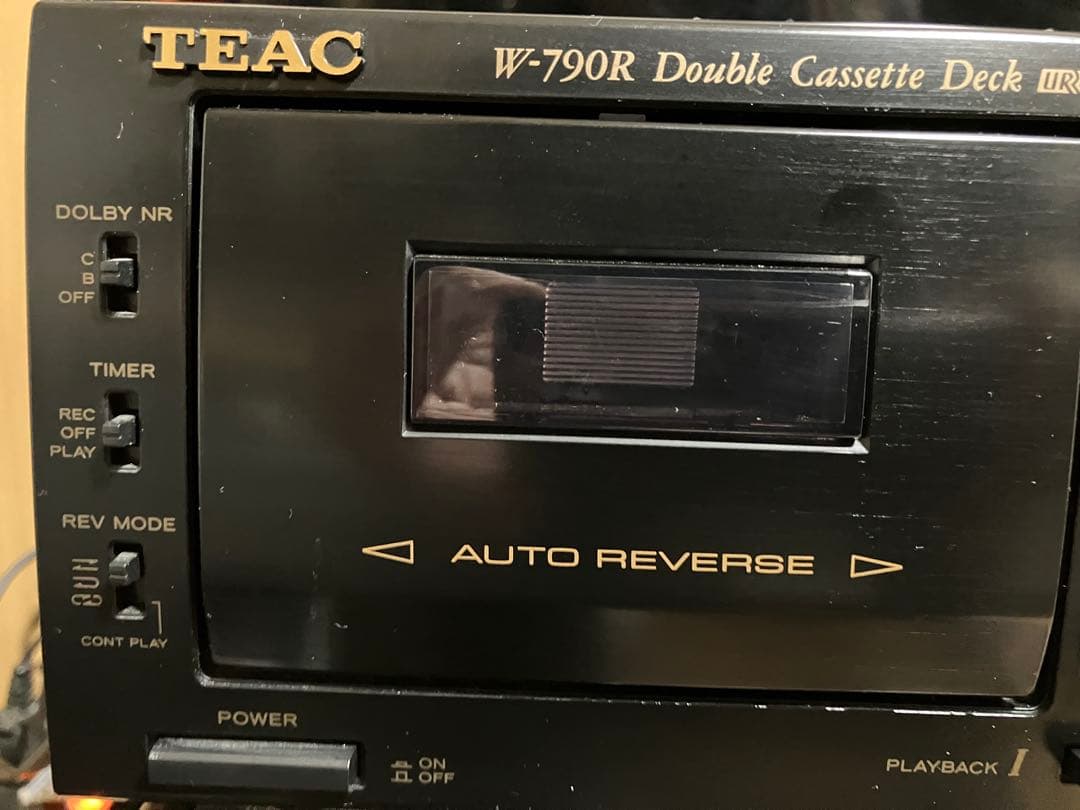 【美品・動作品】TEAC W-790R ダブルカセットデッキ／カセットテープ付き