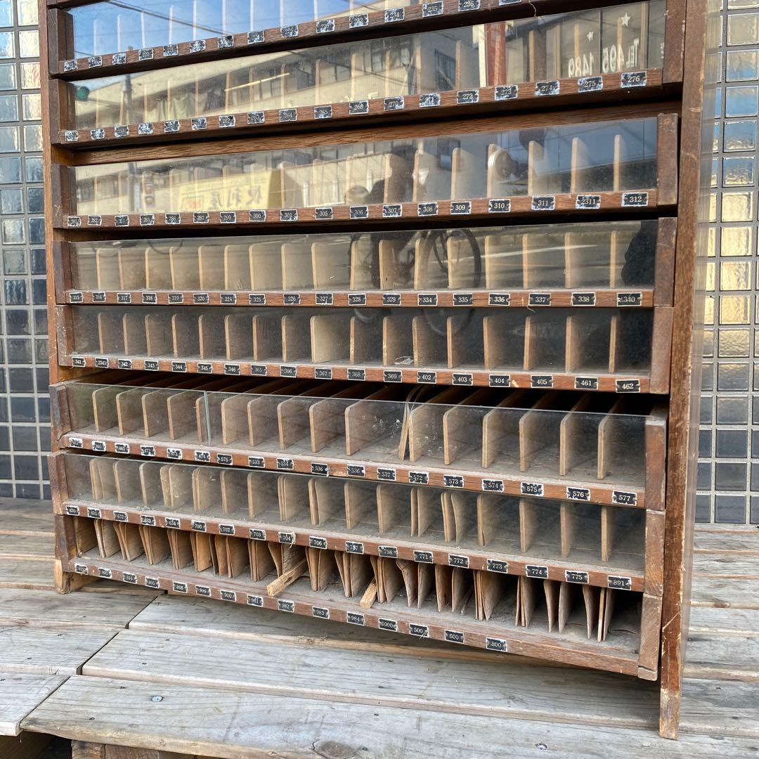 昭和レトロ 東洋紡のコスモ刺繍糸 陳列棚 店舗什器 骨董品 古道具